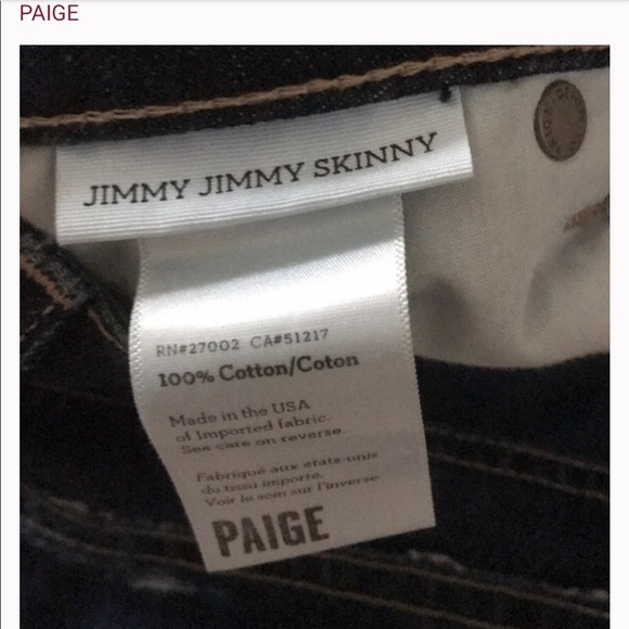 SALE Paige Jimmy Jimmy Skinny Jeans - Picture 8 of 8